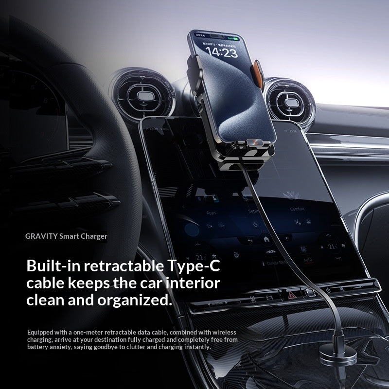 Super-fast Charging Phone Holder With A Car-specific Air Vent Mount For Navigation